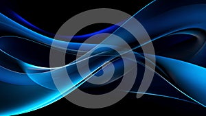 Abstract blue technology line wave design, digital futuristic soft lines and shapes design background