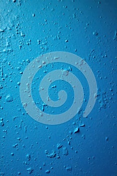 Abstract blue textured surface, uneven painted wall, paint, art, shade