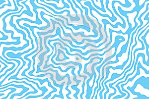 Abstract blue topographic contours lines of mountains. Topography map art curve line drawing background with copy space. Paper photo