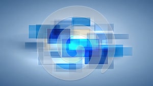 abstract blue translucent squares design