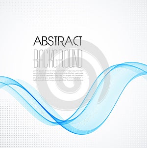 Abstract blue transparent wave background