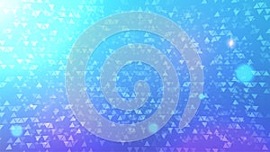 Abstract blue triangle background. Geometric shape pattern