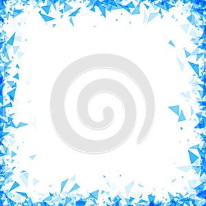 Abstract Blue Triangle Cascade