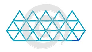 Abstract Blue Triangle Geometric Pattern, Modern Tech Background, vector design Generative AI