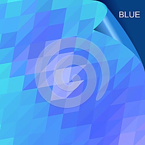 Abstract blue triangle low poly background vector design