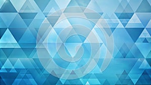 Abstract Blue Triangle Mosaic Geometric Composition