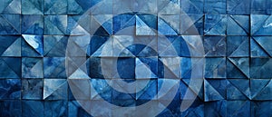 Abstract blue triangular pattern background