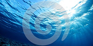 Abstract blue underwater background