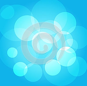 Abstract blue vector bokeh background. Festive illustration