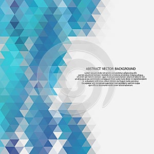 Abstract blue vector image polygonal style. geometric design. Template for advertising. eps 10