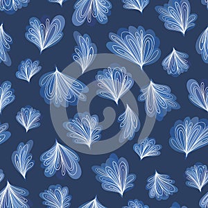 Abstract Blue Vector Winter Pattern