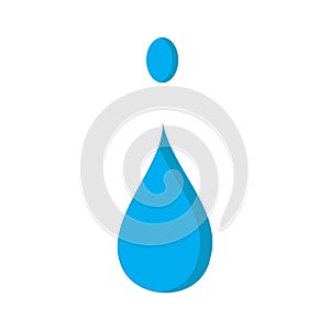 Abstract of blue water drop icons on white background. water drops vector illustration. water rain drops. nature icon