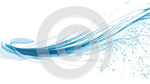 Abstract Blue Water Flow