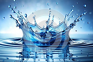 The abstract Blue water splash background