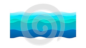 Abstract Blue Water Surface with Gentle Waves Pattern, vector design Generative AI