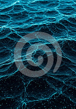 Abstract Blue Water Wave Texture Background