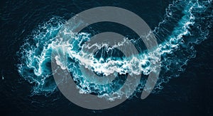 Abstract Blue Water Wave Texture Background