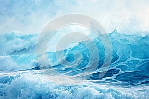 Abstract blue watercolor background photo