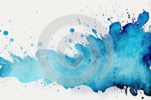 Abstract Blue Watercolor Background for Typographical Design
