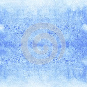 Abstract blue watercolor seamless pattern.