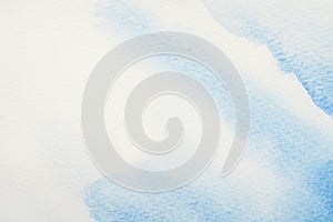 Abstract blue watercolor on white background