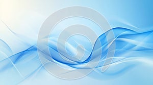 Abstract Blue Flowing Waves Background, Smooth Elegant Design, Technology Concept