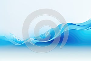 Abstract blue wave background. Stylized water flow banner