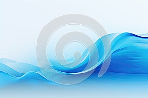 Abstract blue wave background. Stylized water flow banner