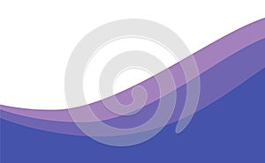 Abstract blue wave background vector purple tone abstract Decorative vector illustration  waves design on white