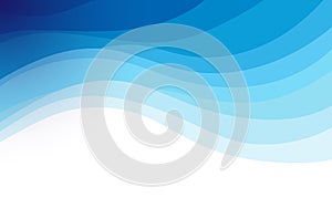 Abstract blue wave banner vector background illustration
