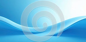 Abstract blue wave design serene curves and gentle undulations on a smooth surface. Generative AI