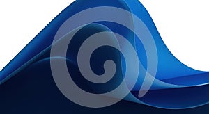 Abstract blue wave isolated on transparent background transparent background