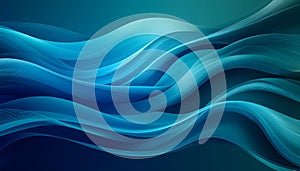 Abstract Blue Wave Motion, featuring flowing blue waves