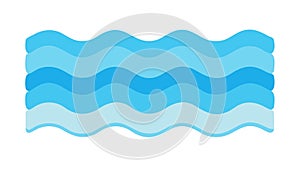 Abstract Blue Wave Pattern Background, vector design Generative AI