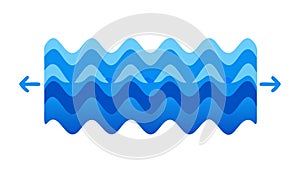 Abstract Blue Wave Pattern Banner, vector design Generative AI