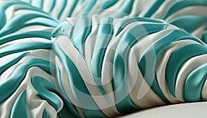 Abstract blue wave pattern on clean, modern wallpaper design generated by AI