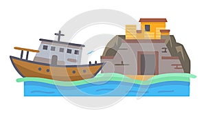 Abstract blue wave pattern, dynamic and flowing water design. vector design Generative AI