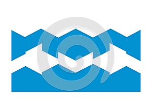 Abstract Blue Wave Pattern Vector