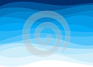 Abstract blue wave shapes concept background