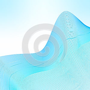Abstract Blue Wave. template with blend shapes. Vector illustration