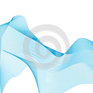 Abstract Blue Wave. template with blend shapes. Vector illustration