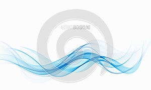 Abstract blue wave vector background Blue wave flow