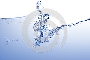 Abstract blue wave water background