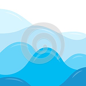 Abstract blue wave water concept vector background design illustration