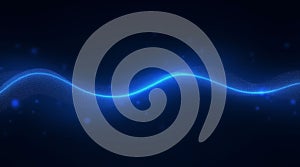 Abstract Blue Waveform Background Design for Technological Innovation and Digital Communication Visualizations with Dark Backdrop