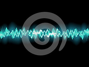 Abstract blue waveform. EPS 8