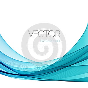 Abstract blue waves background. Template brochure