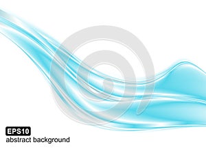 Abstract blue waves background. Vector illustration