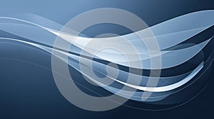 Abstract Blue Background With Wavy Lines and Subtle Light Creating Depth