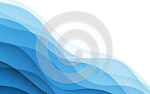 Abstract blue waves - data stream concept. Vector